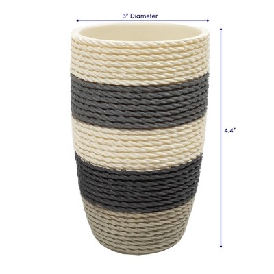 Twist Luxe Resin 4-Piece Bathroom Accessory Set in Beige, Gray, and Taupe