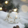 NAYSAYE Party Decoration and Accessories Set of 6 Glass Christmas Ball Ornament for Holiday Celebration, White, 3.9"*3.9"*0.09" - 3 of 4