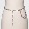 Women's New Paper Clip Swag Chain Belt - Wild Fable™ Silver - image 2 of 2