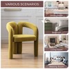 Grungis 25.2" Wide Velvet Accent Chair with Sturdy Frame,Barrel Chair with  Curved Backrest,Accent Chair for Reading Room,Office,2pc - 4 of 4