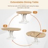 5 PCS Extendable Wood Dining Table Set with Round Table and 4 Upholstered Chairs-ModernLuxe - 4 of 4