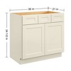 LOVMOR 21-in. D x 34.5-in. H in Plywood Vanity Sink Base Kitchen Cabinet with Drawers without Top for Kitchen, Bathroom, Living Room - 4 of 4