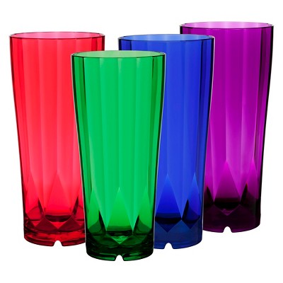 CreativeWare 28oz 8pk Acrylic Diamond Tumblers