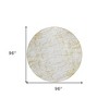 Gold And Ivory Abstract Washable Indoor Outdoor Area Rug - 3 of 4