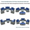 10-Piece Outdoor Patio Rattan Sofa Set with Cushions, Side Tables, Ottomans & Round Table ââ‚?Light Gray PE Wicker Sectional Set - 2 of 4