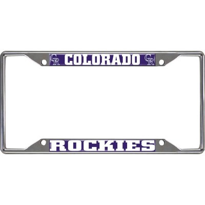 MLB Colorado Rockies Stainless Steel License Plate Frame