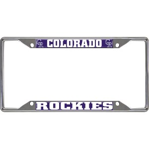 MLB Colorado Rockies Stainless Steel License Plate Frame - 1 of 4