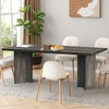 MAYEERTY 63" End Table, Farmhouse Kitchen Table with Large Tabletop for 4-6 - 3 of 4