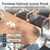 Captiva Designs 1pc Patio Acacia Wood Patio Expandable Dining Table with 1.96" Umbrella Hole - 3 of 4
