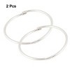 Unique Bargains Metal Scrapbooking Staple Book Binder Loose Leaf Rings Keychain 2 Pcs 3.5" Dia - 2 of 4