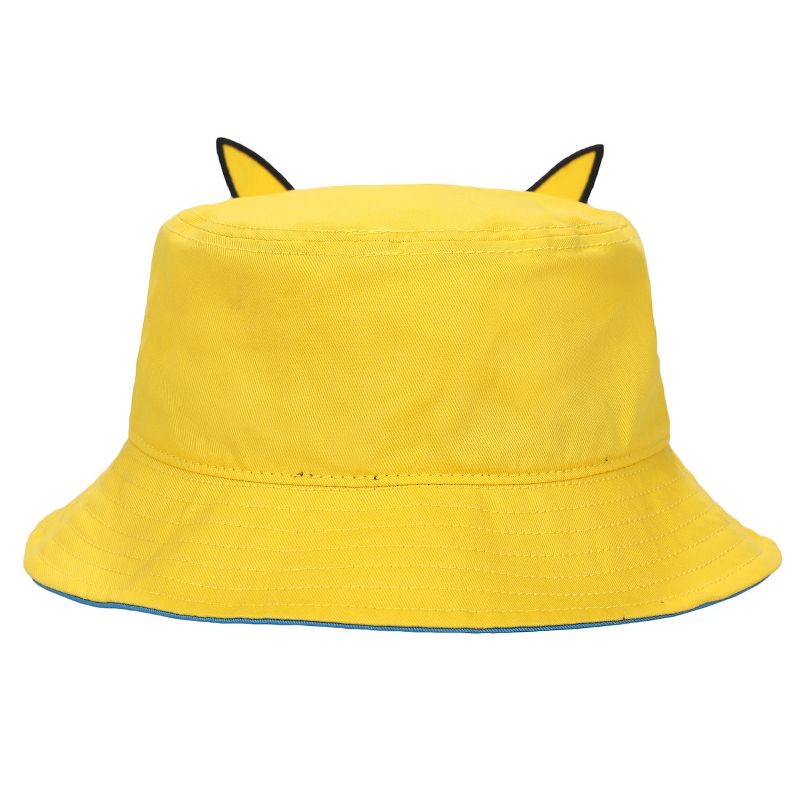 Pokemon Pikachu Big Face Unisex Adult Bucket Hat With 3D Plush, 5 of 7