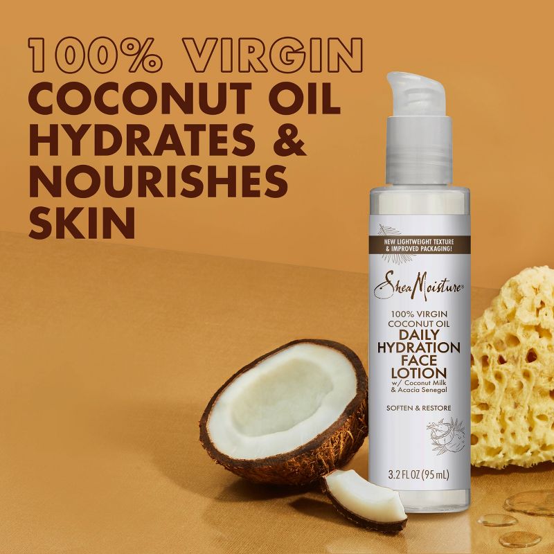 SheaMoisture 100% Virgin Coconut Oil Daily Hydration Face Lotion - 3.2 fl oz, 4 of 6