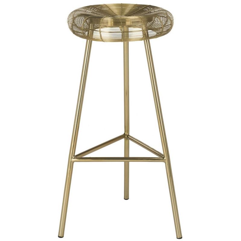 Addison Wire Weaved Contemporary Bar Stool - Gold - Safavieh., 4 of 8