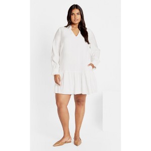 Women's Plus Size Laylo Dress - cream | CITY CHIC - 1 of 4