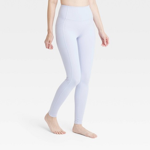 Women's Ultra High-Rise Rib Leggings - All In Motion™ Light Blue XL