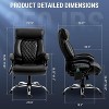 High Back Office Chair - Back Vibration Massage, Big and Tall Executive Desk Chair for Heavy People,Computer Chair Wide Spring Seat,Quiet Wheels - 3 of 4
