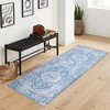 Vintage Distressed Boho Rug Living Room Rug Washable Rug Oriental Floral Medallion Carpet - 2 of 4