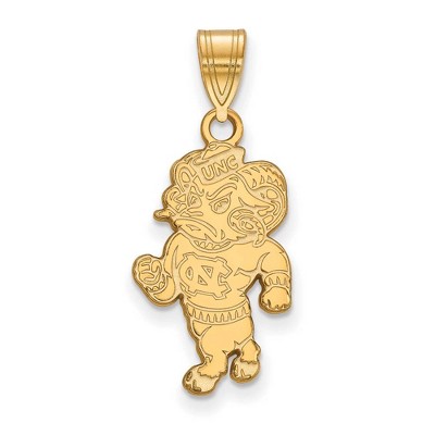 Black Bow Jewelry 14k Yellow Gold North Carolina Tar Heels NCAA Large Pendant