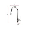 Elegant Lighting Luca Single Handle Pull Down Sprayer Kitchen Faucet with touch sensor in Brushed Nickel - 2 of 4