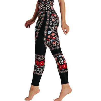 The Yoga Democracy High Waist Yoga Leggings for Women, Athletic Yoga Pants with Sweat-Wicking and UPF Protection (Rustica)