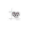 Black Bow Jewelry Sterling Silver Pink Crystal Scroll Heart Bead Charm - 2 of 3