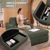 GustoWave Chaise Lounge Chair Indoor with Ottoman, 56.3" Oversized Sleeper Chair, Corduroy Upholstered Comfy Sofa for Living Room - 3 of 4