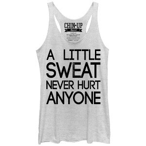 Women's CHIN UP A Little Sweat Never Hurt Racerback Tank Top - 1 of 3