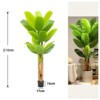 Artificial Banana Tree,Fake Banana Tree with 10 Large Leaves and Natural Bark,Free Maintenance,Greenery Potted Plant for Home Office Decor - 2 of 4