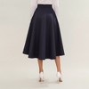 Anna-Kaci Women's Midi A-Line Skirt with Structured High Waist, Soft Flowing Panels, and Button-Tab Pocket Accents for Shape - 4 of 4