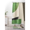 Deny Designs Moonlight Print Striped Circle Geometric Green Shower Curtain - 3 of 3