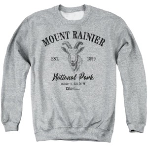 Men's Mount Rainier National Park Mountain Goat Icon Crewneck Sweatshirt - 1 of 4