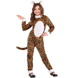 HalloweenCostumes.com Tigress Onesie Girl's Costume - 1 of 4