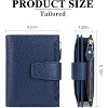 BEAFUP Women's Genuine Leather Wallet,Compact Size Wallet, RFID Blocking,with 14 Slots and 2 Zippered Pockets & Zipper Coin Pouch - 3 of 4