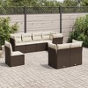 vidaXL Garden Sofa Set Brown, Cream white - 2 of 4