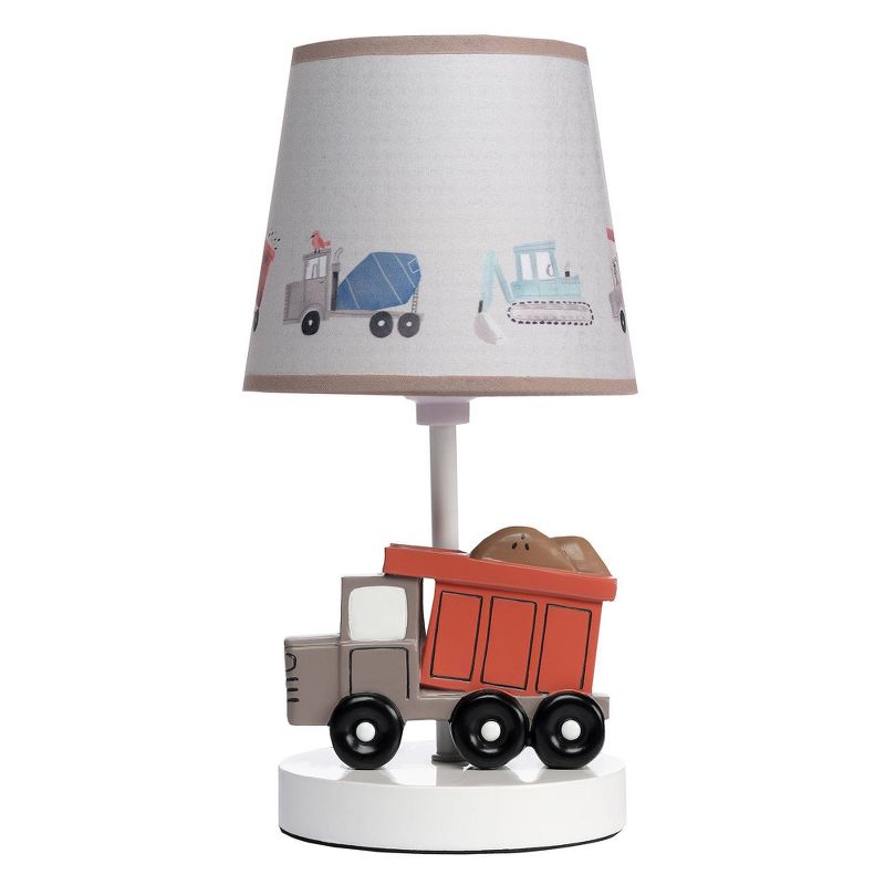 Bedtime Originals by Lambs &#38; Ivy Construction Zone Lamp with Shade (Includes CFL Light Bulb), 1 of 5