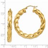 Black Bow Jewelry 5mm x 38mm Polished 14k Yellow Gold Round Twisted Hoop Earrings - 4 of 4