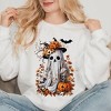 Simply Sage Market Women's Graphic Sweatshirt Floral Halloween Ghost - 2 of 4