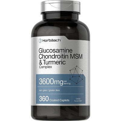 Horbaach Glucosamine Chondroitin | Plus Msm & Turmeric | 180 Coated ...
