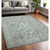 Sky Blue Gray And Ivory Wool Oriental Hand Tufted Area Rug - 2 of 4