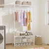 Heavy Duty Clothes Rack, 3-Tier Metal Clothing Rack Freestanding Closet Wardrobe Organizer for Hanging Clothes for Apartment Bedroom - 4 of 4