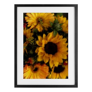Stupell Industries Bunches of Garden Sunflowers Framed Print Under Glass Art - 1 of 4