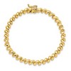 Black Bow Jewelry 14k Yellow Gold 5mm Diamond Cut San Marco Chain Bracelet, 7 Inch - 3 of 4