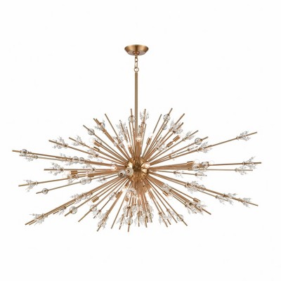 Elk Home Starburst 31 - Light Chandelier in  Satin Brass