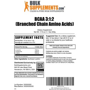 BulkSupplements BCAA 3:1:2 (Branched Chain Amino Acids) Powder - 1 of 4