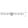 EVERLY JEWELRY | Sterling Silver 9-11mm Cultured Freshwater Edison Pearl 3/4ct DEW Moissanite Necklace, 18 inc - 2 of 4