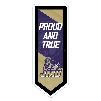 Evergreen Ultra-Thin Glazelight LED Wall Decor, Pennant, James Madison University- 9 x 23 Inches Made In USA
