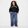 Women's New York Cropped Fleece Graphic Sweatshirt - Black - 3 of 3