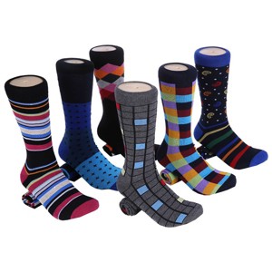 Mio Marino - Men's Bold Designer Dress Socks 6 Pack - 1 of 4