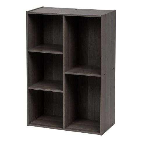 IRIS USA 2-Tier Wood Storage Shelf, Black