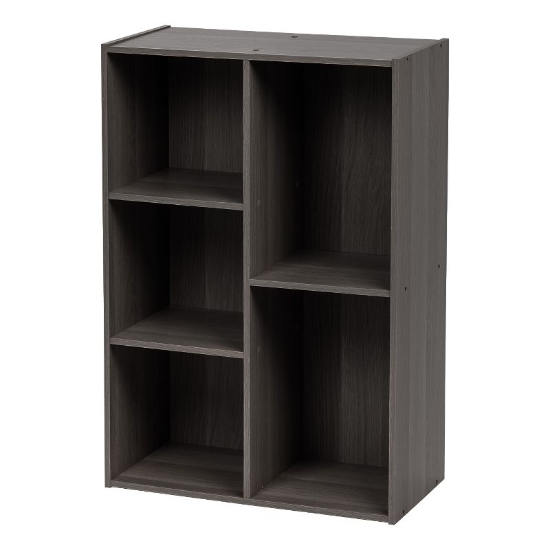 IRIS USA 5-Compartment Wood Organizer Bookcase Storage Shelf, 1 of 4